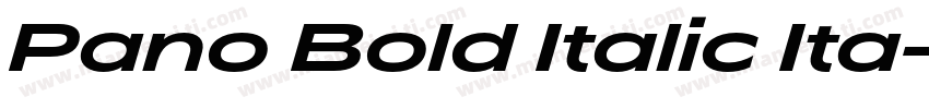 Pano Bold Italic Ita字体转换
